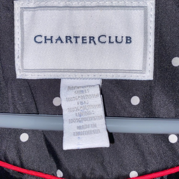 Medium Charter Club Polkadot Puffer Jacket - Picture 2 of 7